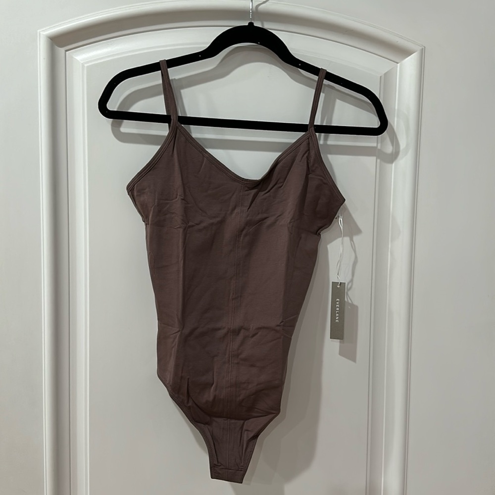 EVERLANE body suit F-T-CT P-TNK-CAMIT-BRN-S - Picture 1 of 10